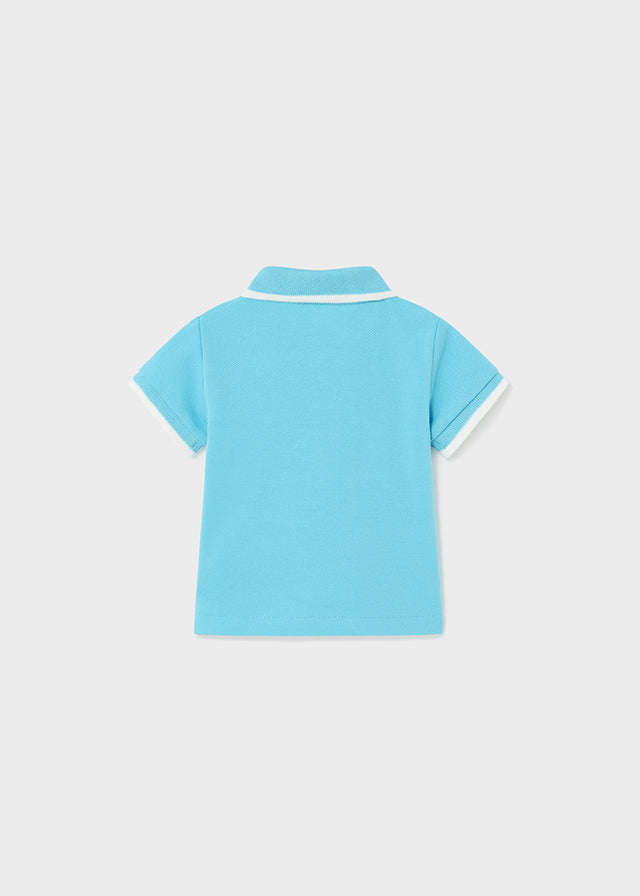 Basic short sleeve polo blue