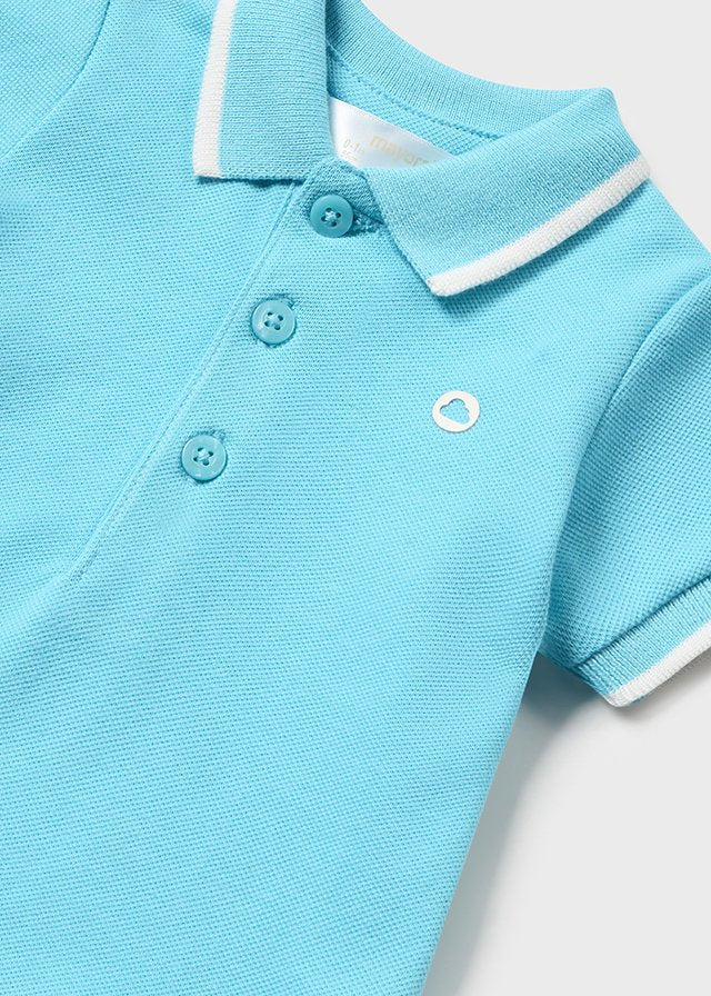 Basic short sleeve polo blue