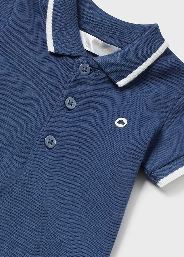 Navy basic short sleeve polo