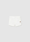 White basic twill shorts