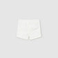 White basic twill shorts