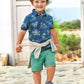 Better Cotton baby chino shorts Eucalyptus