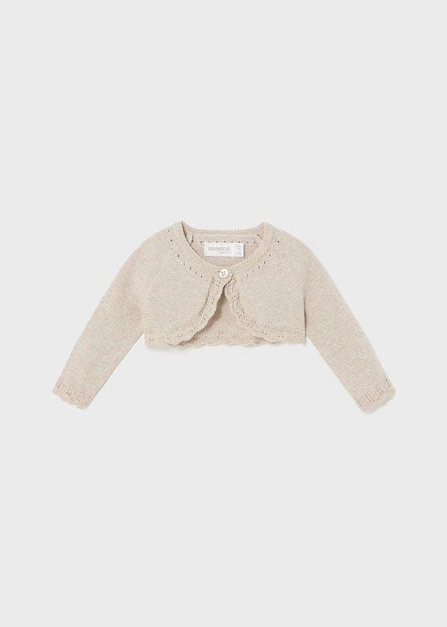 Basic Linen Mixed knit bolero