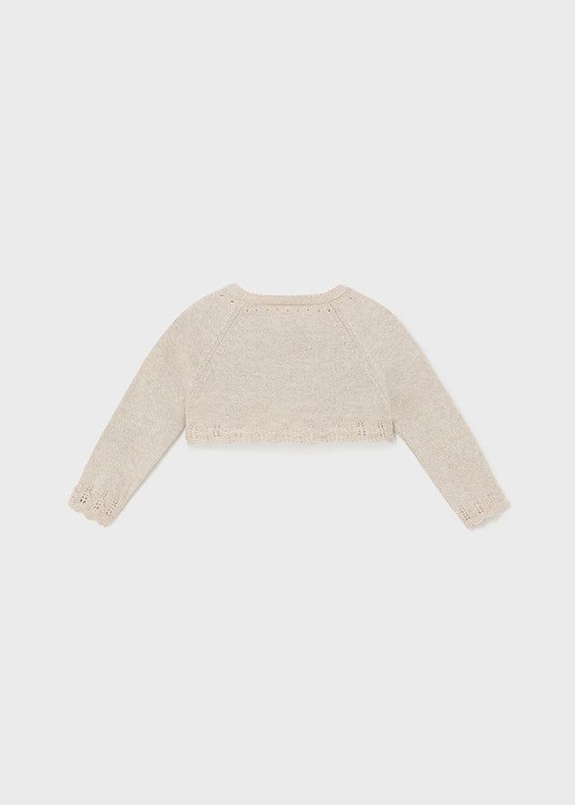 Basic Linen Mixed knit bolero