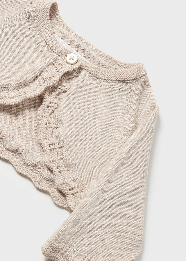 Basic Linen Mixed knit bolero