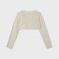 Girls metallic thread bolero Champagne