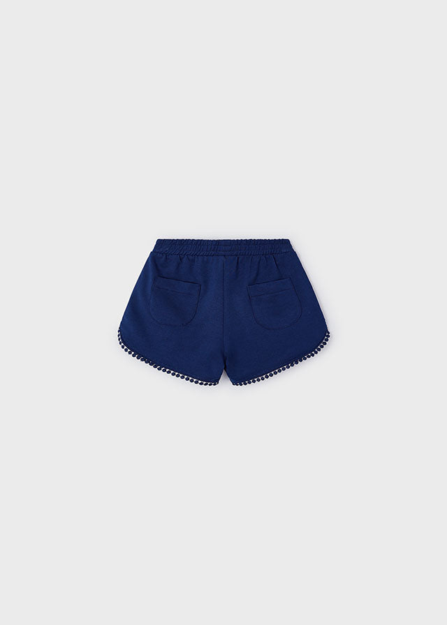 Better Cotton girl's navy cotton shorts