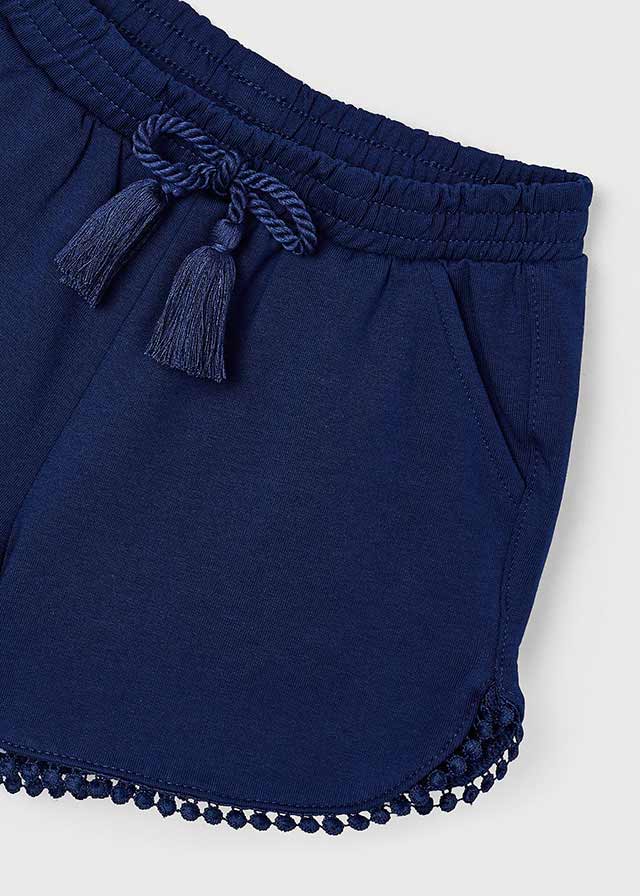 Better Cotton girl's navy cotton shorts