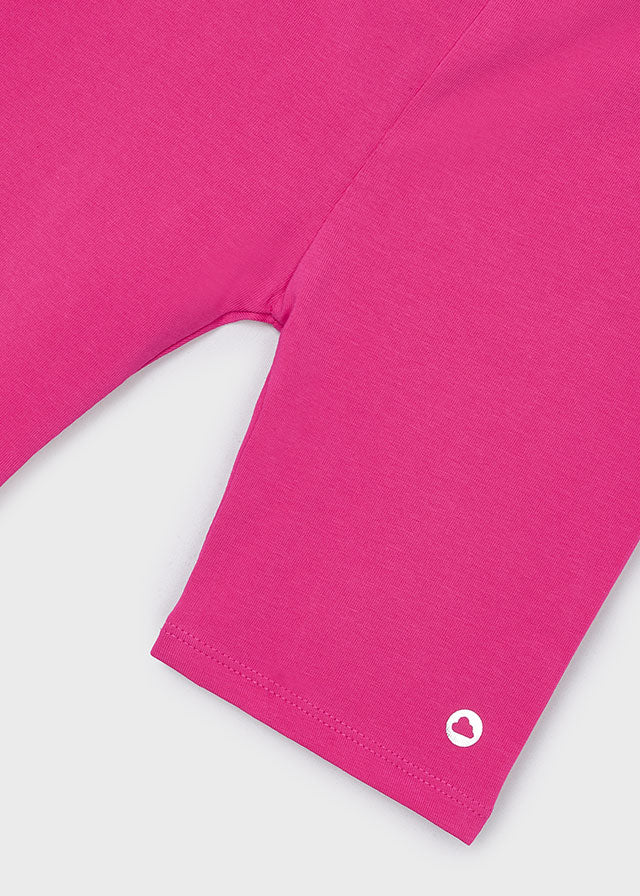 Better Cotton cycling leggings for girls Fuchsia