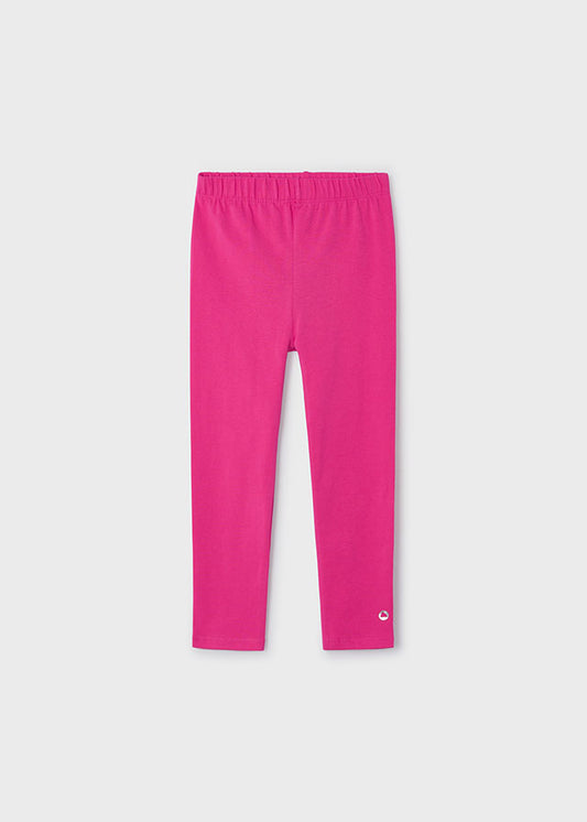 Fuchsia girl's cotton leggings