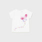 White cotton baby girl t-shirt