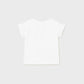 White cotton baby girl t-shirt