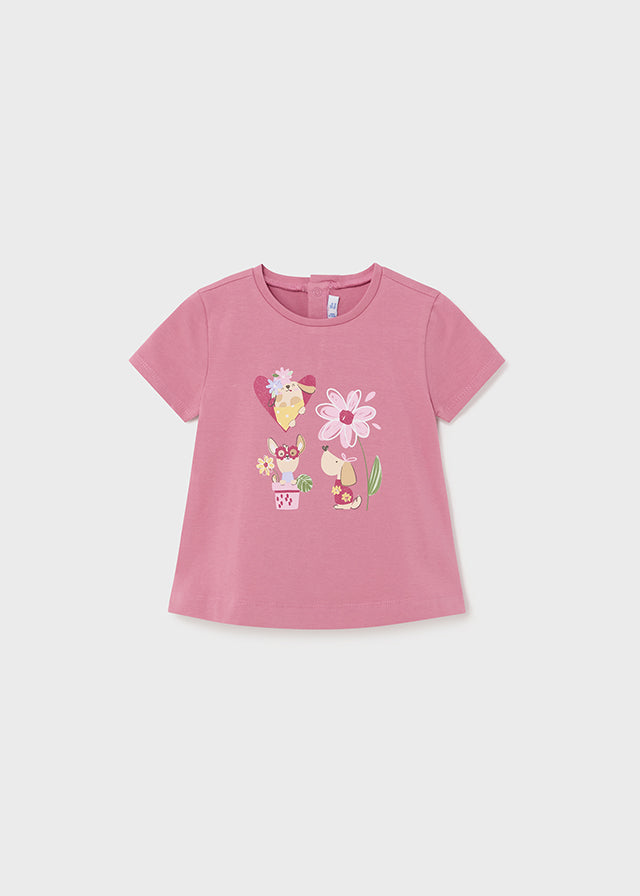 Pink baby cotton t-shirt