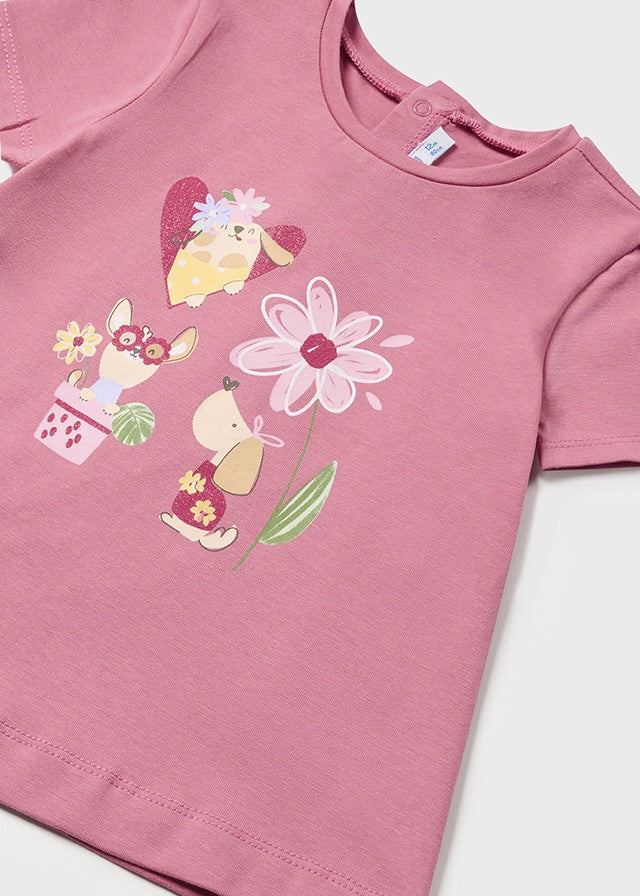 Pink baby cotton t-shirt