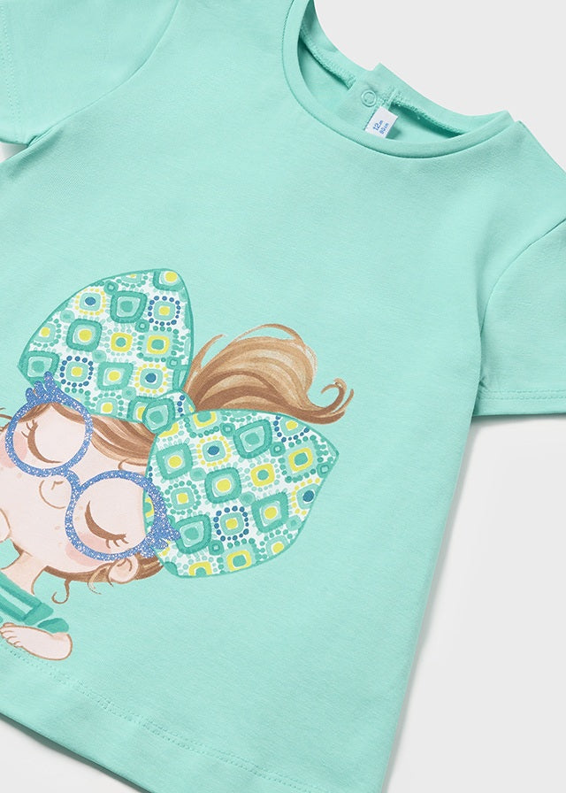 Baby girl cotton T-shirt Green