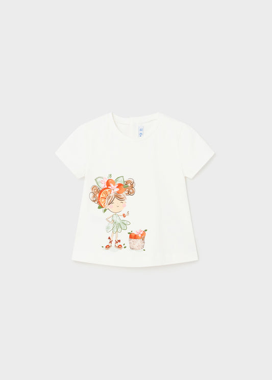 Baby girl cotton T-shirt Raw