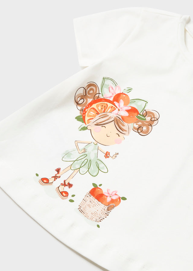 Baby girl cotton T-shirt Raw