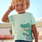 Crocodile cotton baby Aqua interactive t-shirt