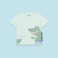 Crocodile cotton baby Aqua interactive t-shirt