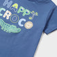 T-shirt Crocodilo algodão bebé Azul escuro