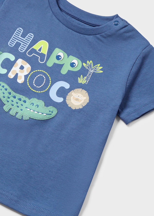 Baby cotton Crocodile T-shirt Dark blue