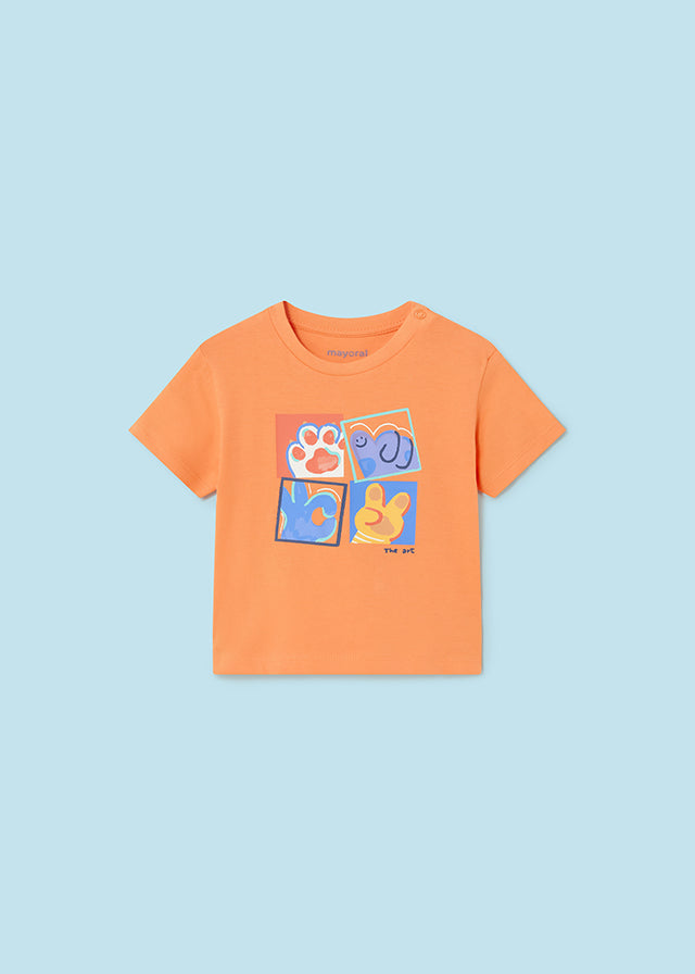 Pack of 2 Tangerine baby cotton t-shirts