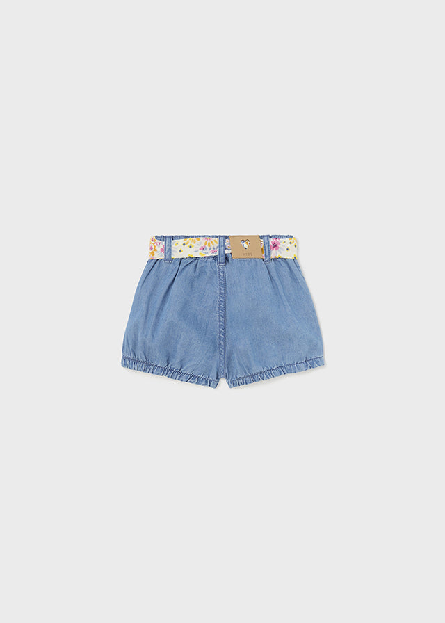 Shorts with baby bow belt