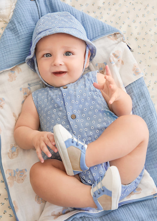 Niagara Newborn Cotton Hat Romper