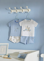 Sky blue 4-piece cotton set