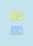 Pack of 2 UPF40 protective swim shorts for baby Lima