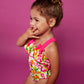 Magenta baby print swimsuit