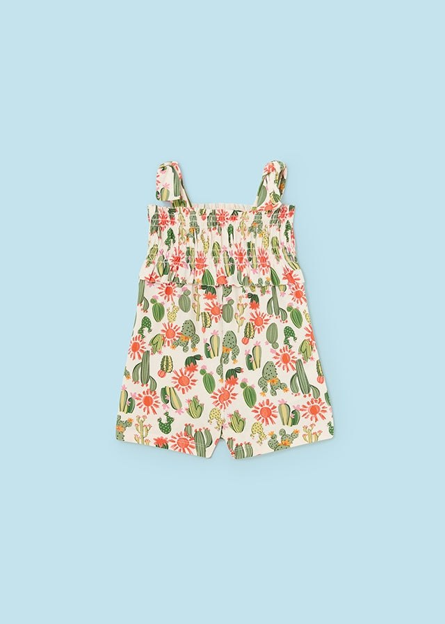 Baby Aloe smock stitch jumpsuit