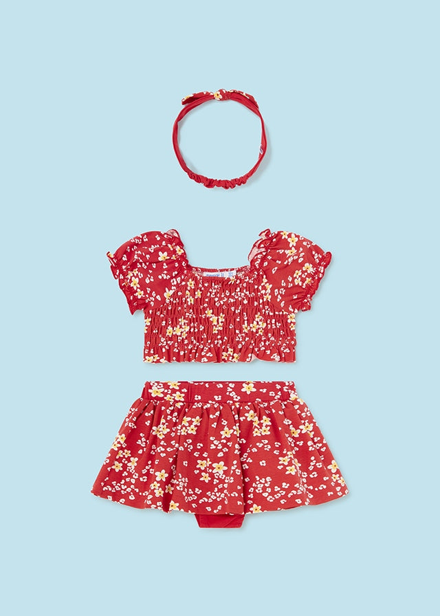 2-piece set with Granadina baby ribbon