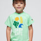 T-shirt bordados menino Menta