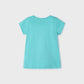 T-shirt Better Cotton menina Azul jade