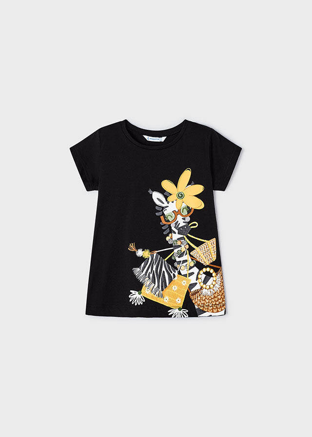 Better Cotton T-shirt for girls Black