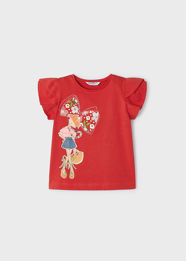 T-shirt com aplicações menina Granadina