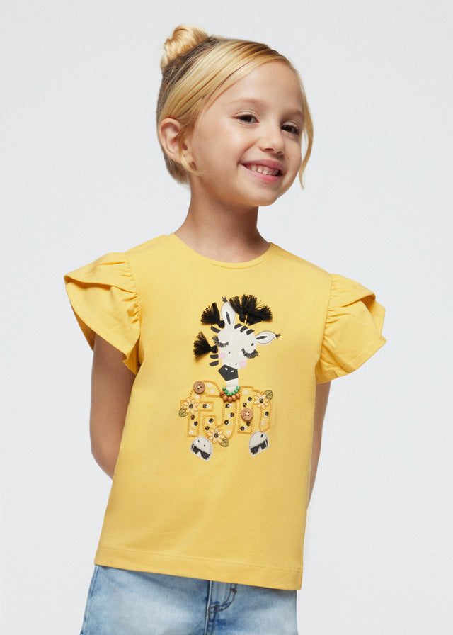 T-shirt com aplicações menina Mel