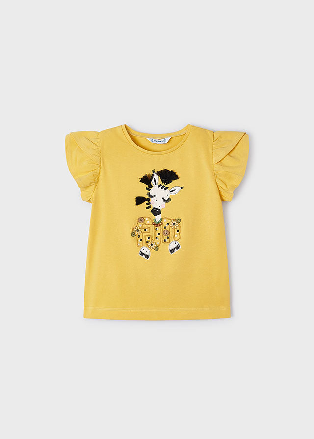 T-shirt com aplicações menina Mel