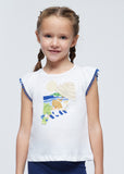 T-shirt Better Cotton menina Beach