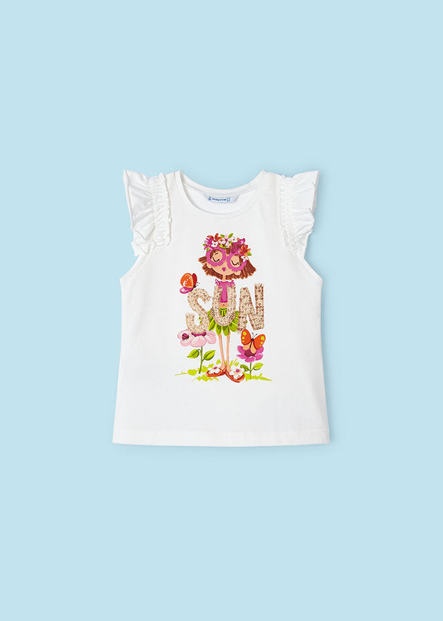 T-shirt Sun Better Cotton menina Crú