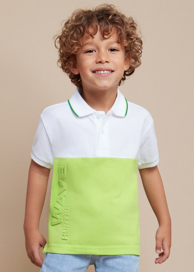 Polo com Relevo Better Cotton menino Kiwi