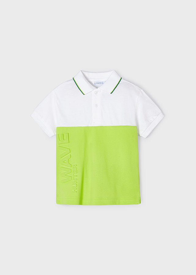 Polo com Relevo Better Cotton menino Kiwi