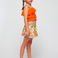 Orange girl's 2-piece asymmetric top set