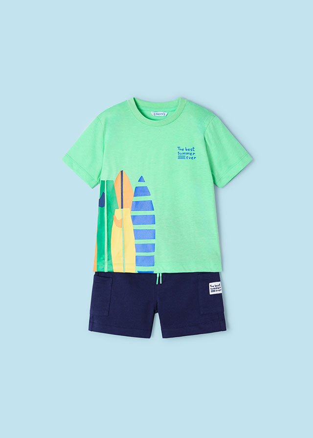 Conjunto 2 peças surf Better Cotton menino Menta