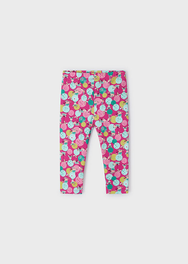 Better Cotton Girl's Pirate Leggings Fuchsia