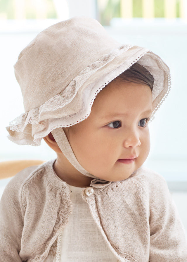 Linen Newborn Ceremony Hat