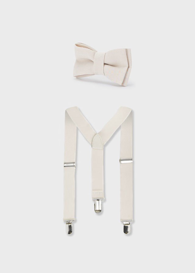 Mayoral boy's bow and suspenders