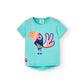 Turquoise cotton t-shirt for girls - Boboli