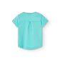 Turquoise cotton t-shirt for girls - Boboli